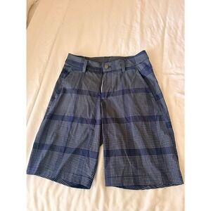 LULULEMON Men's  kahuna shorts 2.0 plaid pin stripe navy size 30